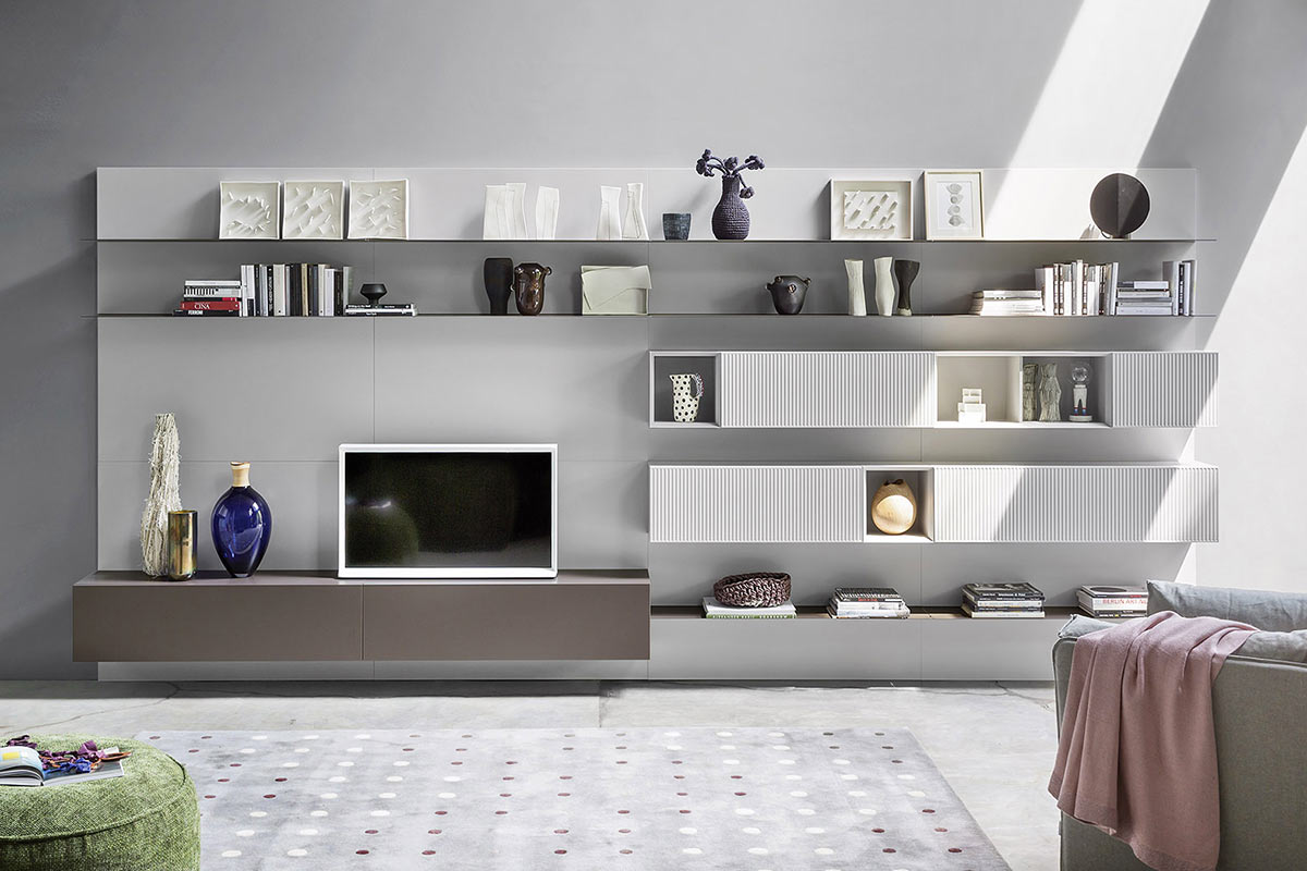 Soggiorno moderno componibile top lops progetto living system 2 ... Soggiorno living moderno