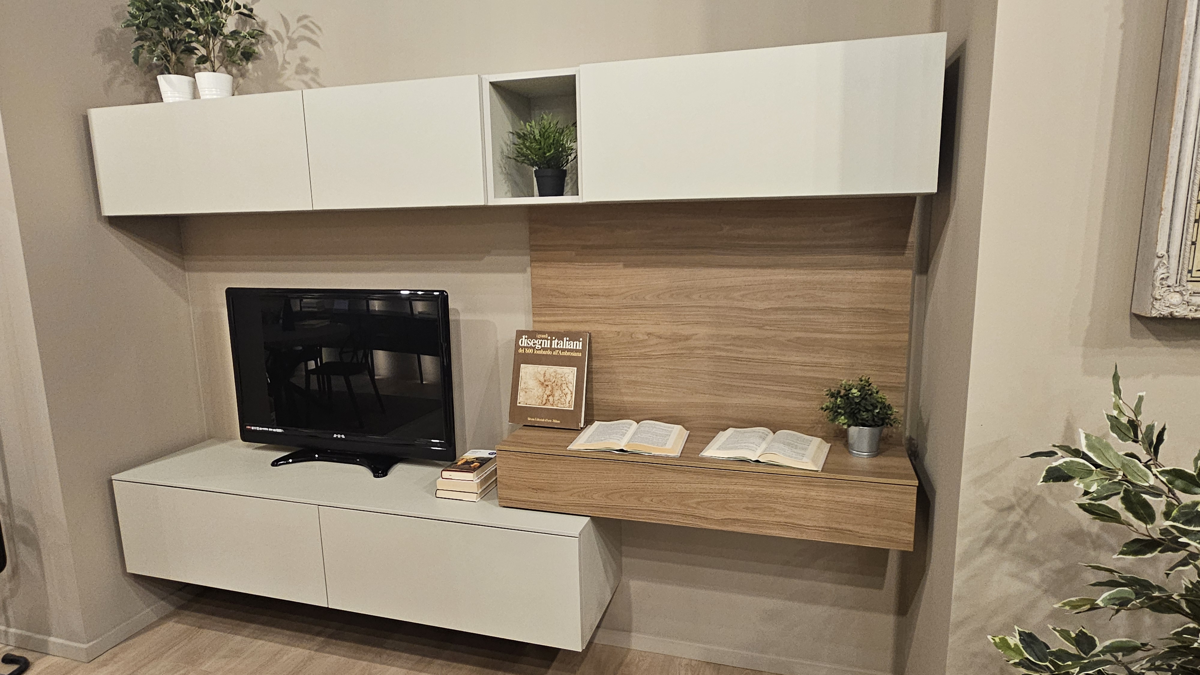 Soggiorno Outlet Easy Lops Soggiorno Noce e Canapa CI 1