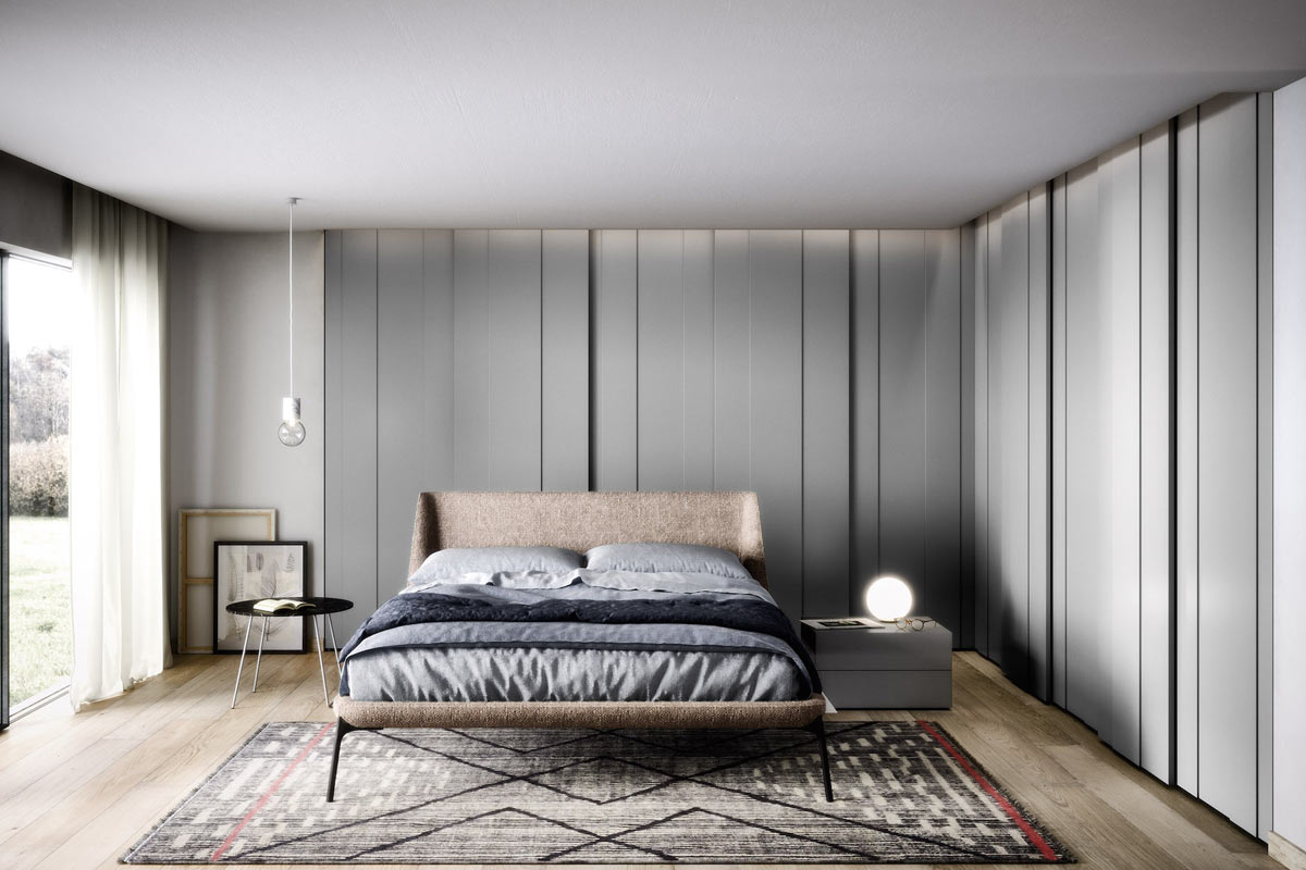 Armadio moderno scorrevole Top Lops Progetto anta Plisse 1