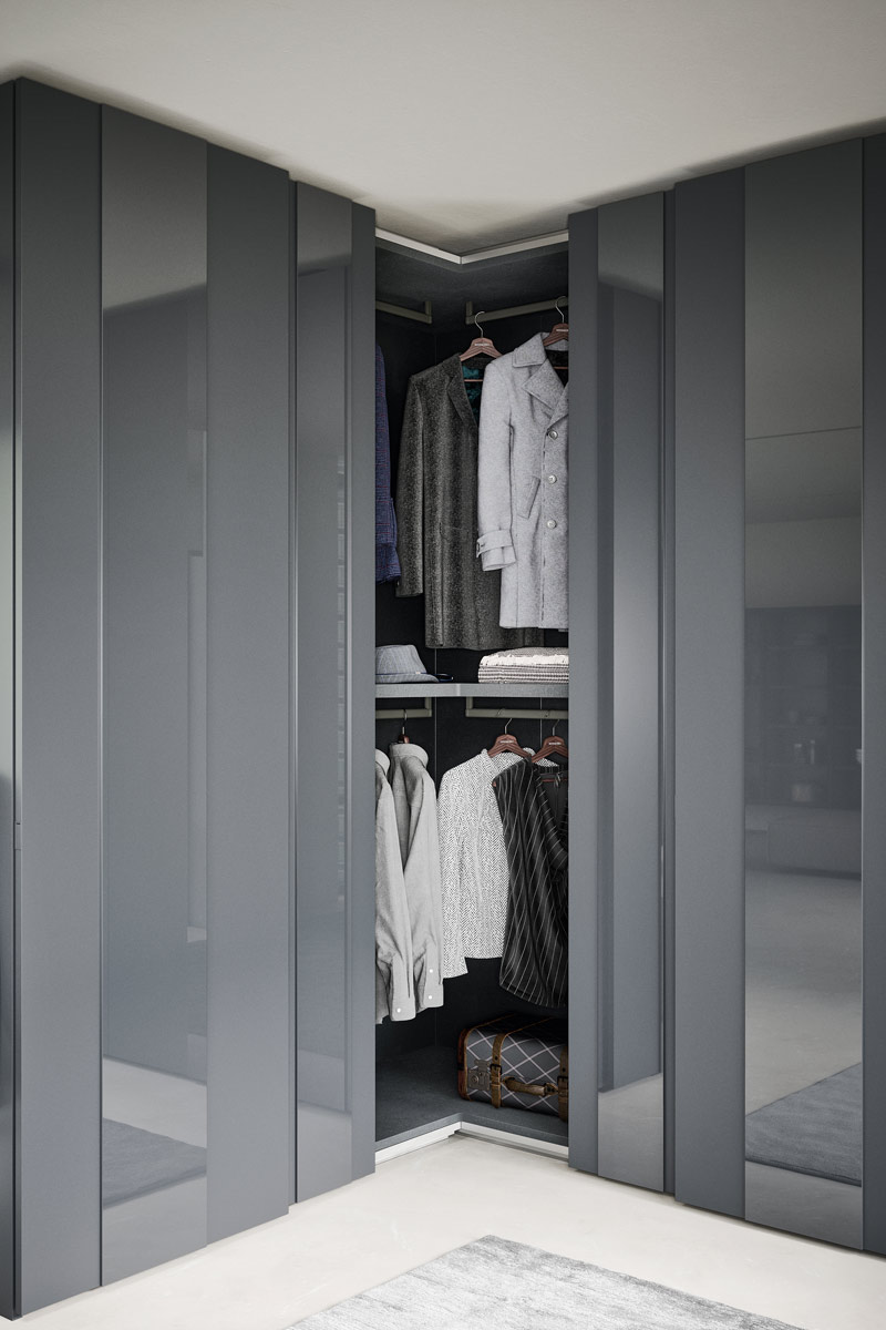 Armadio moderno scorrevole Top Lops Progetto anta Plisse 6