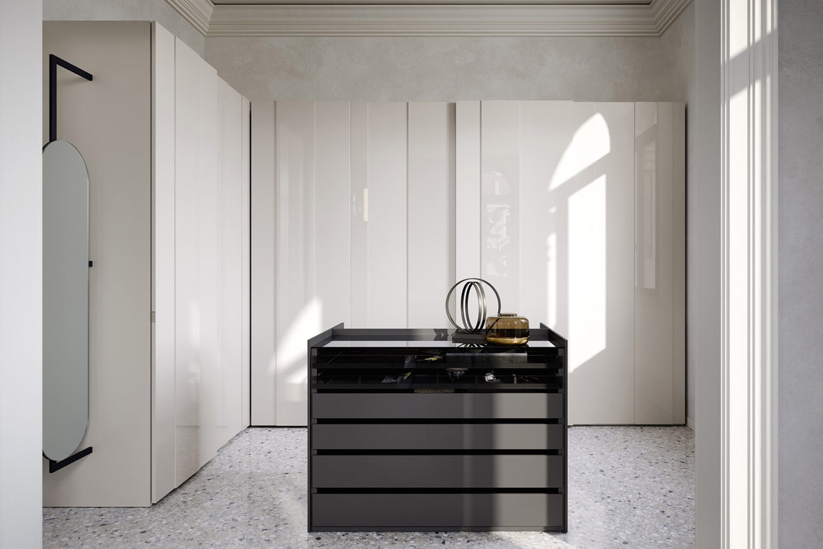 Armadio moderno scorrevole Top Lops Progetto anta Plisse 8