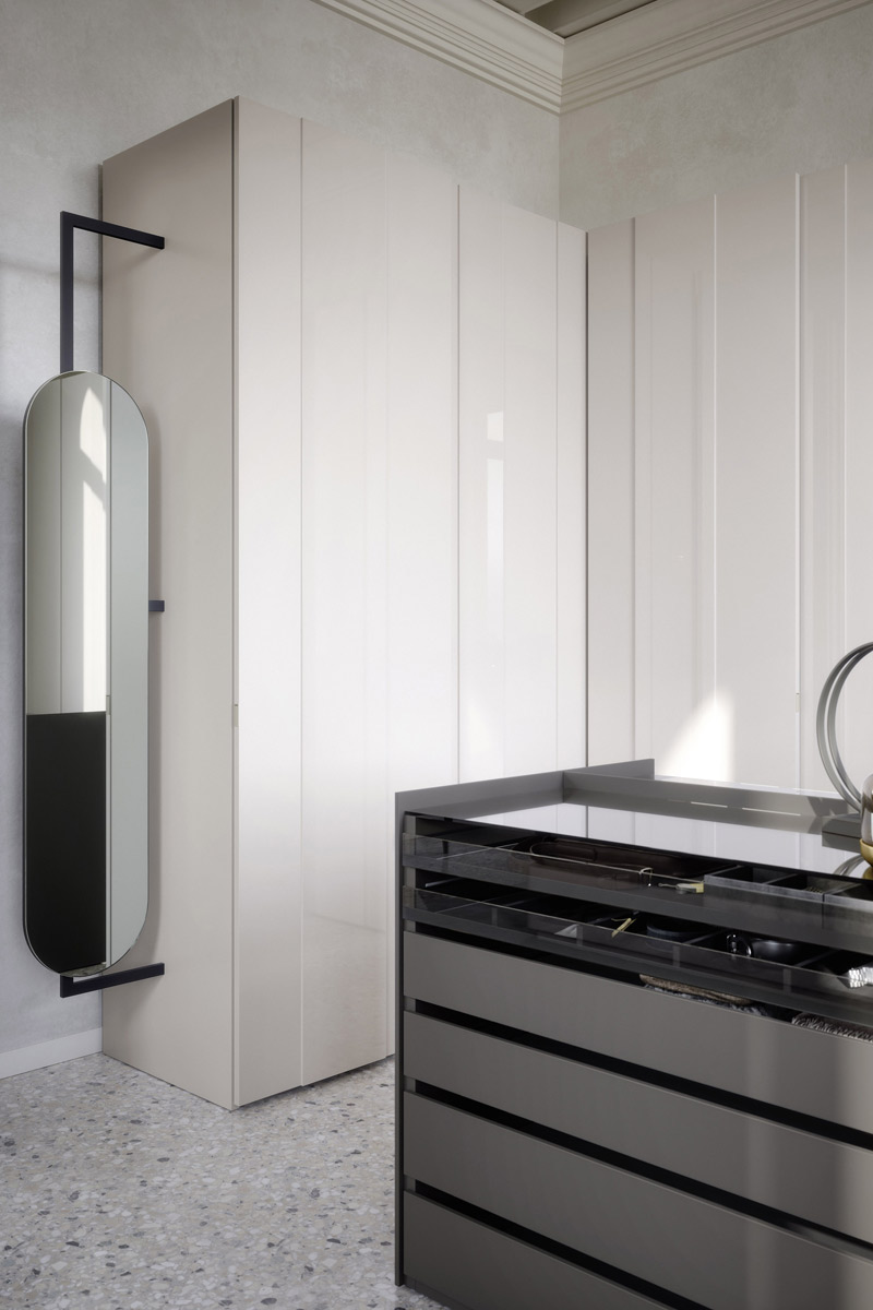 Armadio moderno scorrevole Top Lops Progetto anta Plisse 9