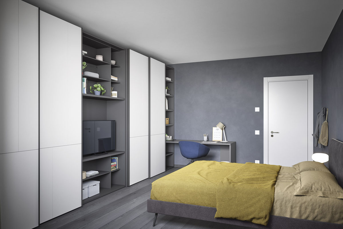 Armadio moderno scorrevole Easy Lops Progetto anta Profilo 1