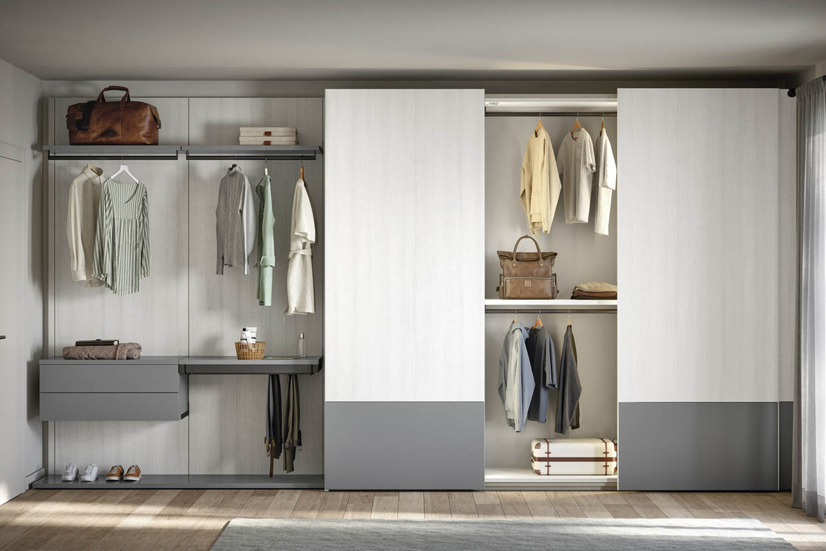 Armadio moderno scorrevole Easy Lops Progetto anta Profilo 10