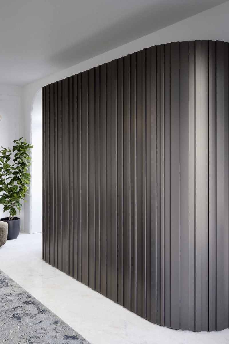 Armadio moderno battente Top Lops Progetto anta Stave 5