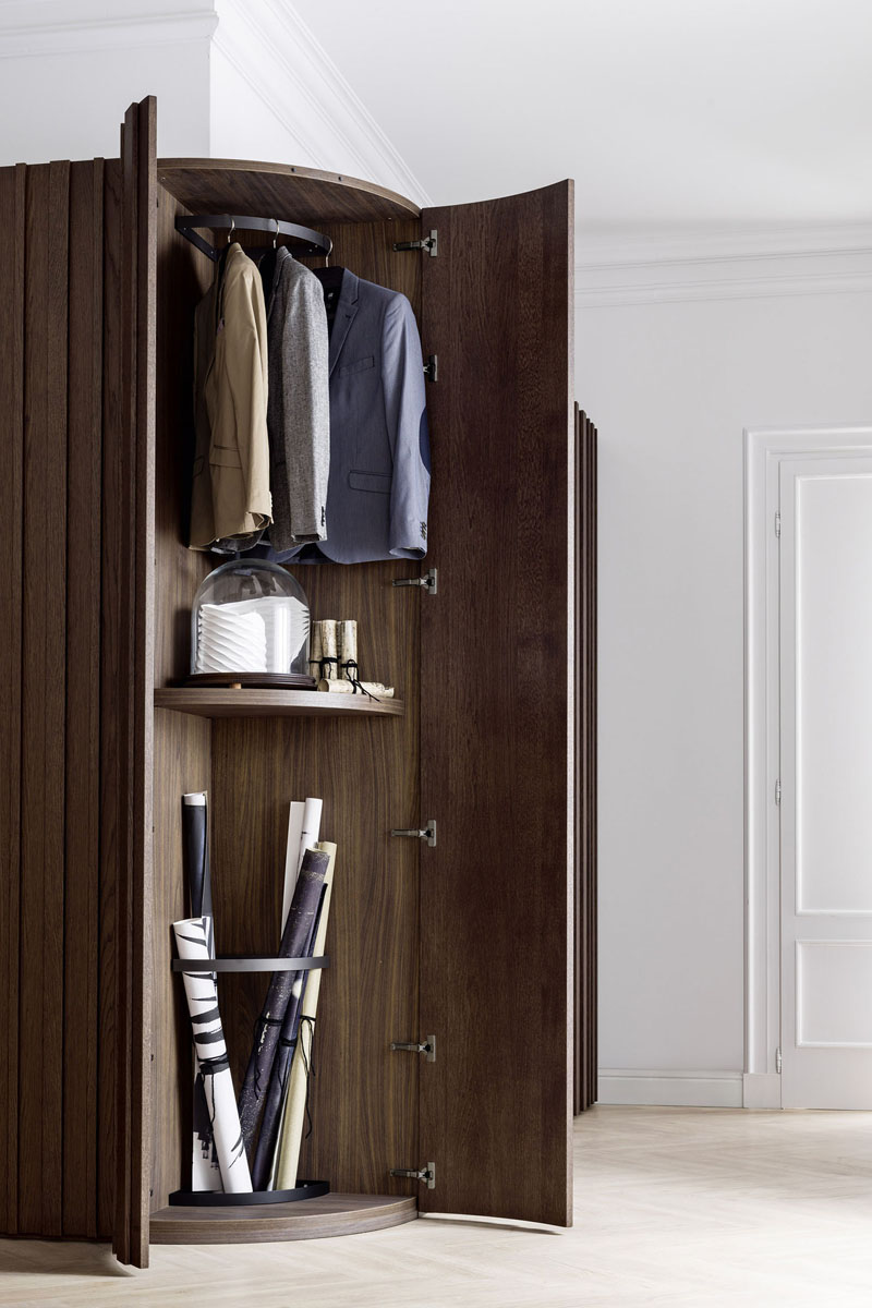 Armadio moderno battente Top Lops Progetto anta Stave 10