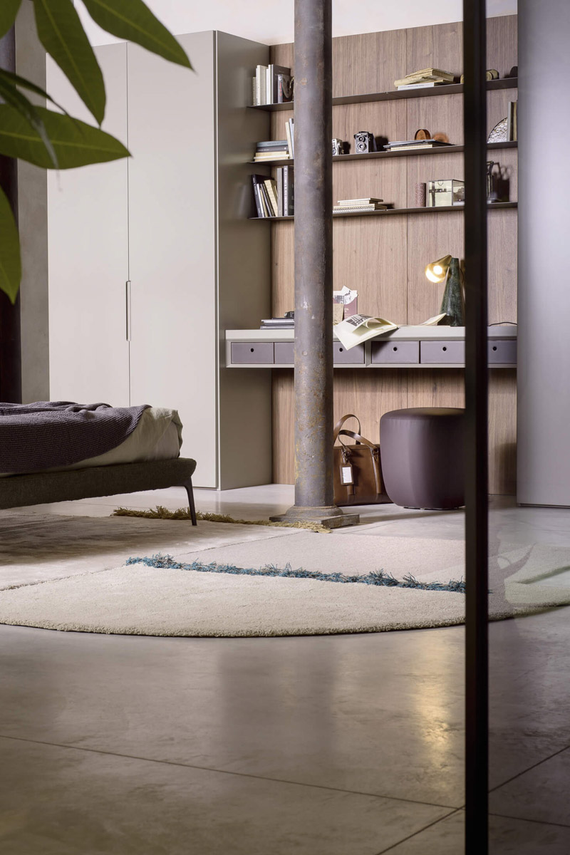 Armadio moderno battente Top Lops Progetto anta Vico 8