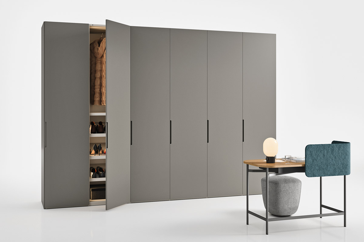 Armadio moderno battente Top Lops Progetto anta Vico 10