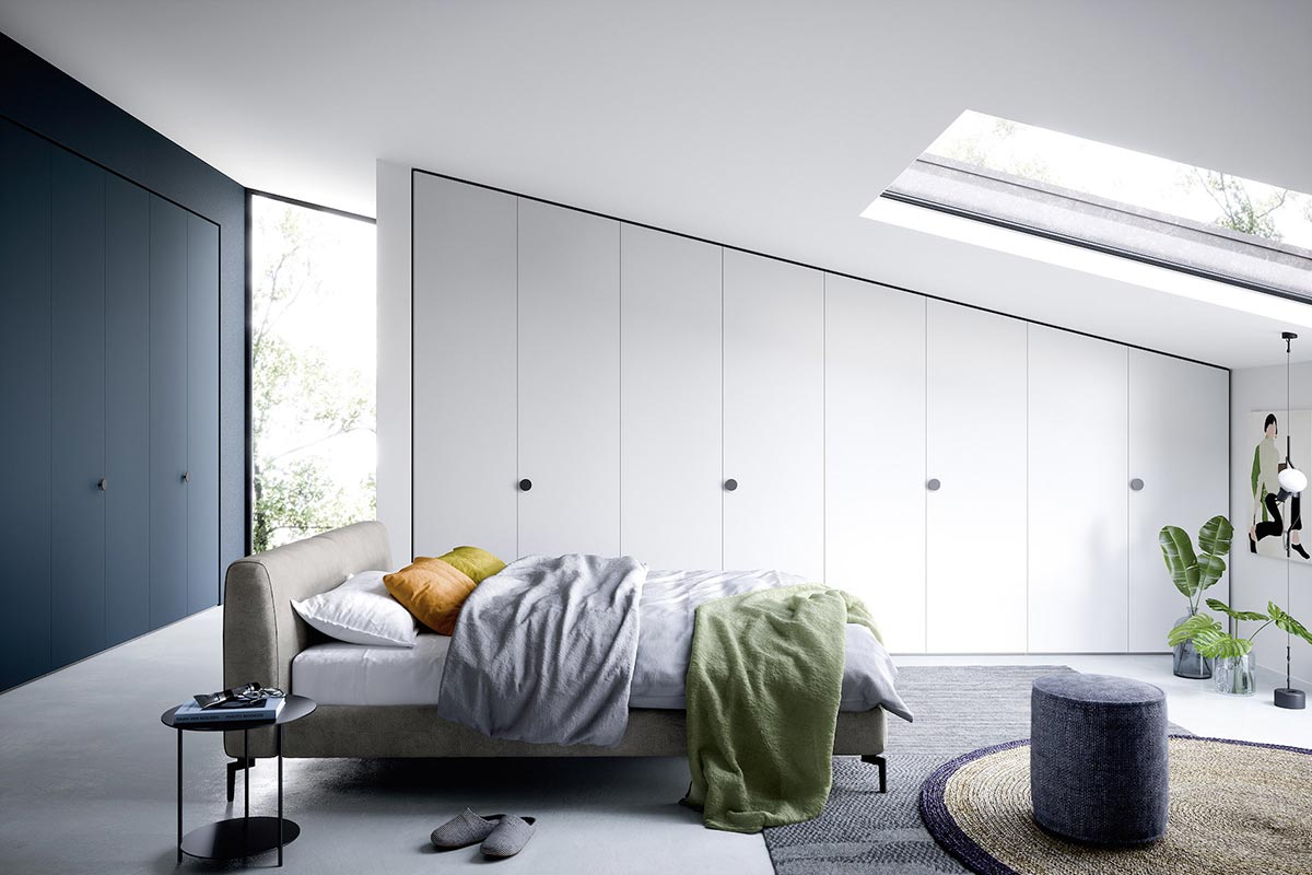 Armadio moderno battente Top Lops Progetto anta Alfa 6