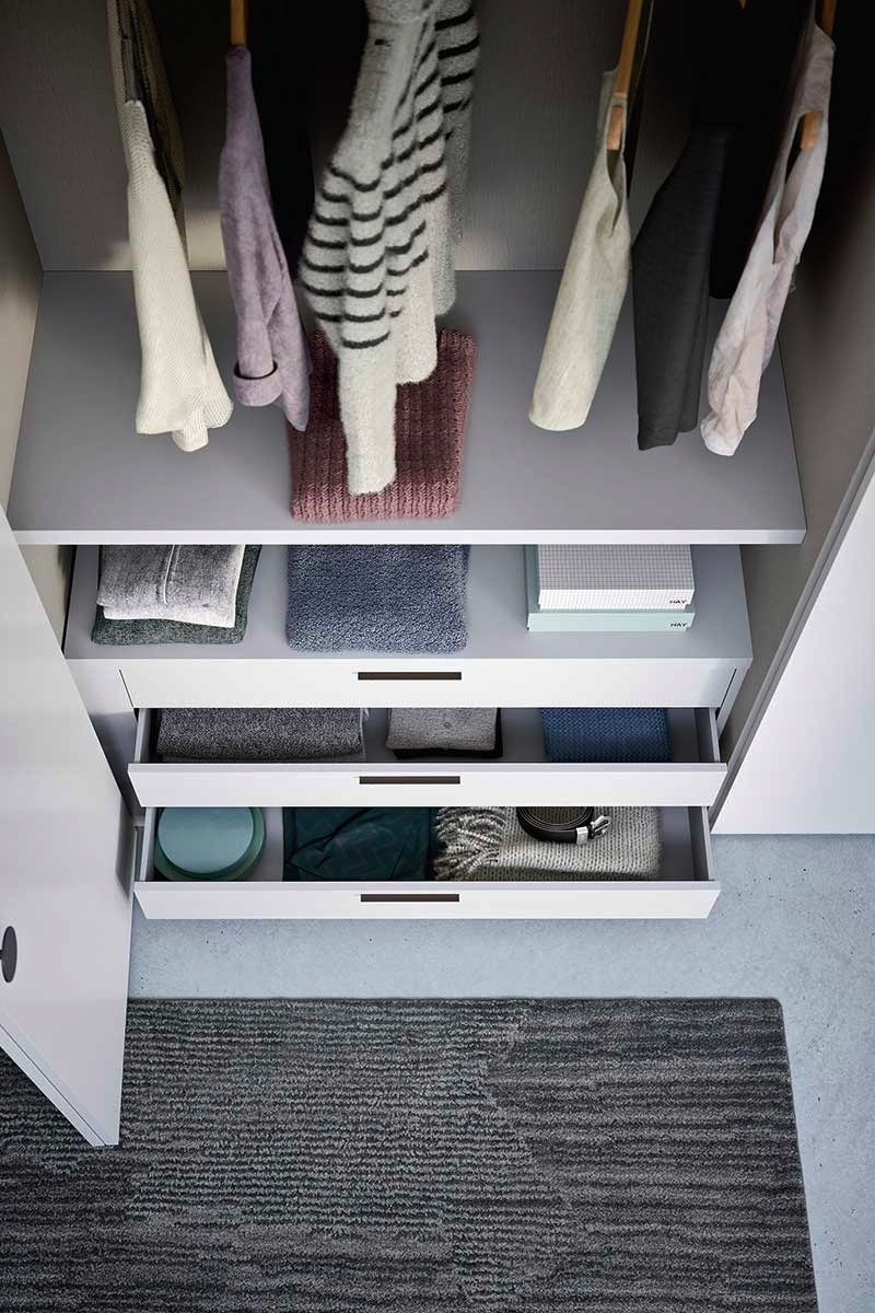 Armadio moderno battente Top Lops Progetto anta Alfa 8