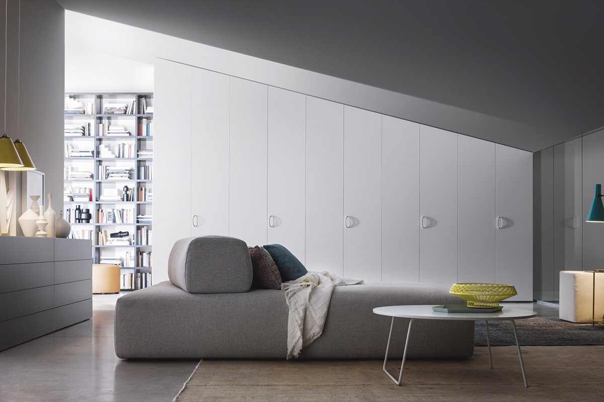 Armadio moderno battente Top Lops Progetto anta Intono 2