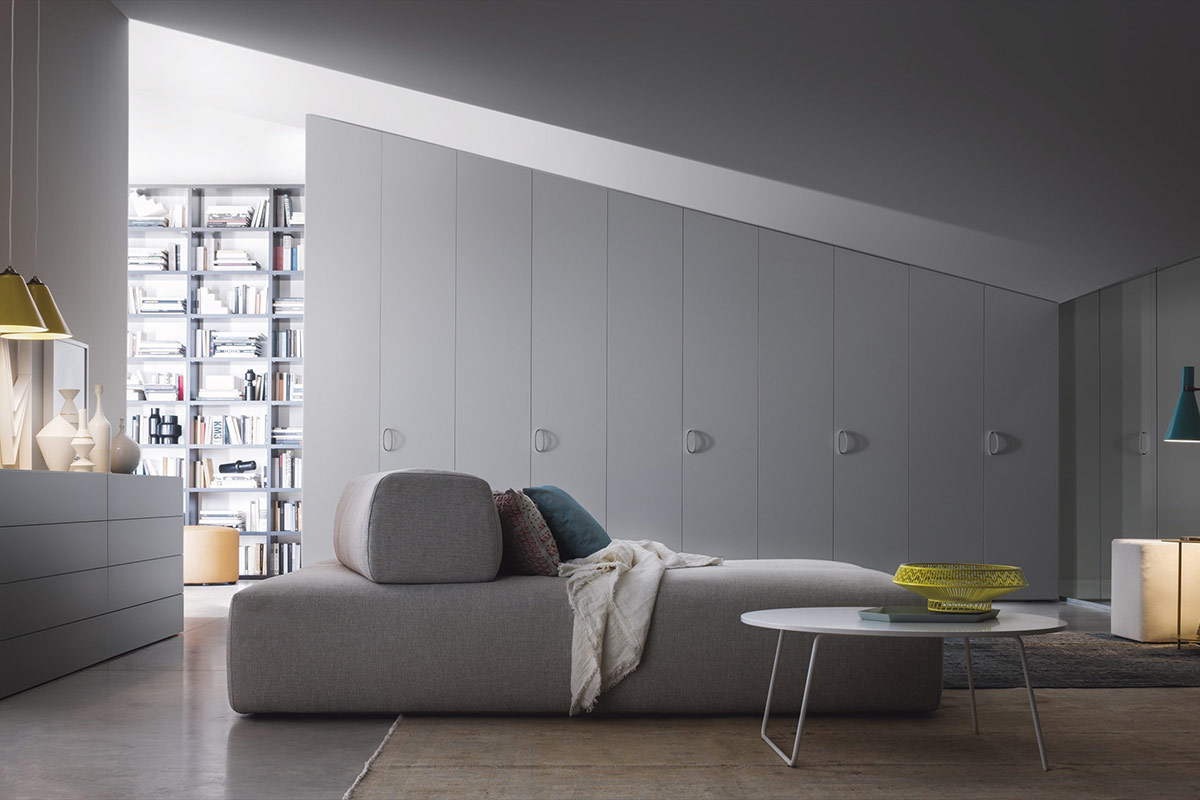 Armadio moderno battente Top Lops Progetto anta Intono 4