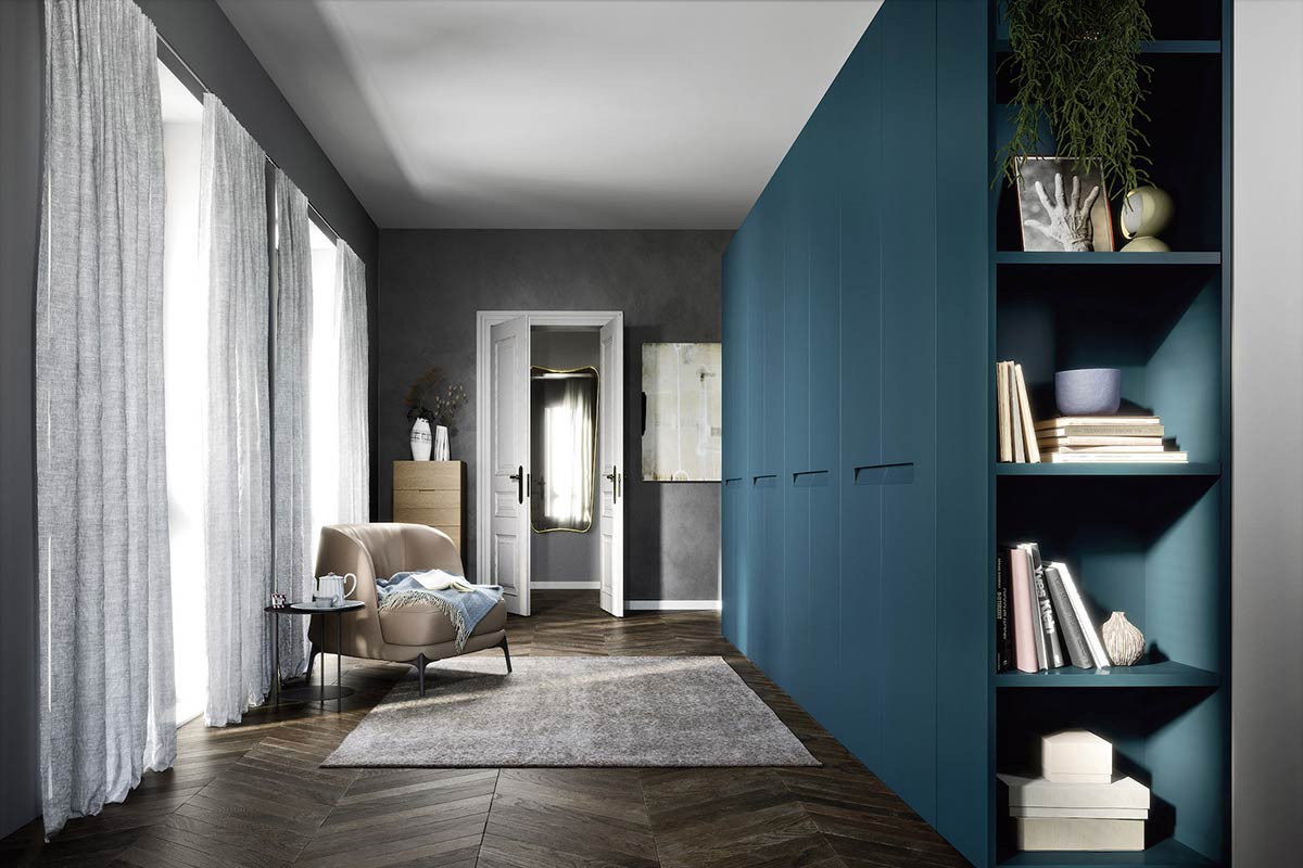 Armadio moderno battente Top Lops Progetto anta  Liberty 1