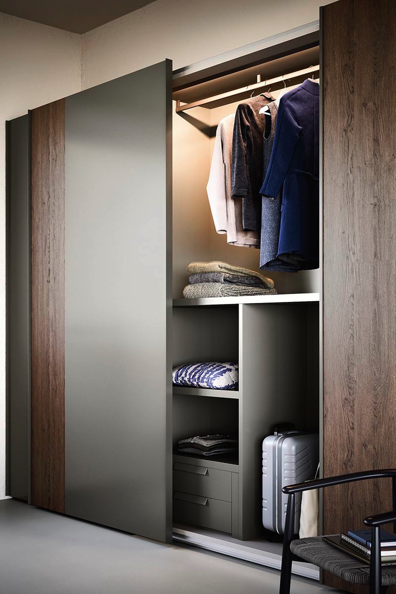 Armadio moderno scorrevole Top Lops Progetto anta Offset 3