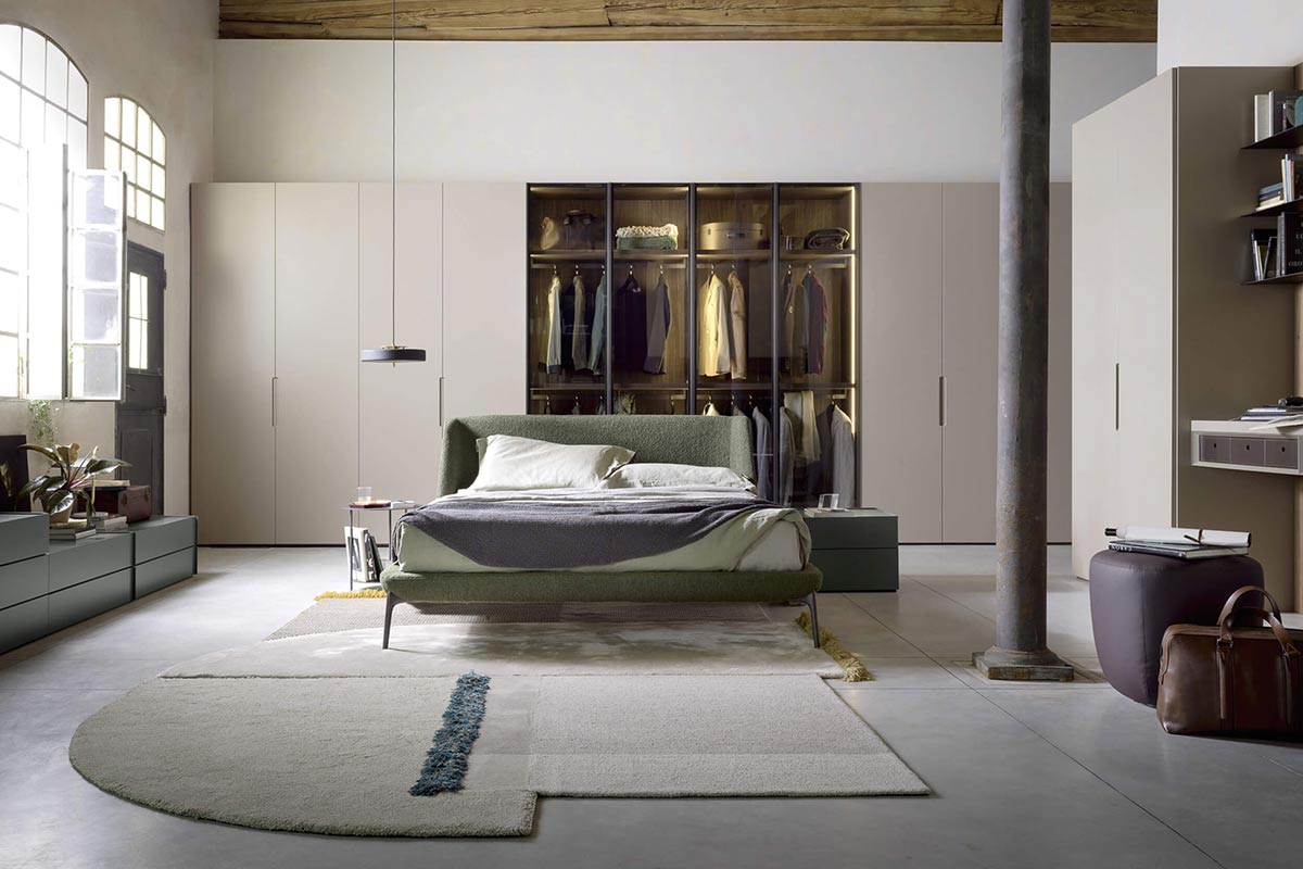 Armadio moderno battente Top Lops Progetto anta Perry 4