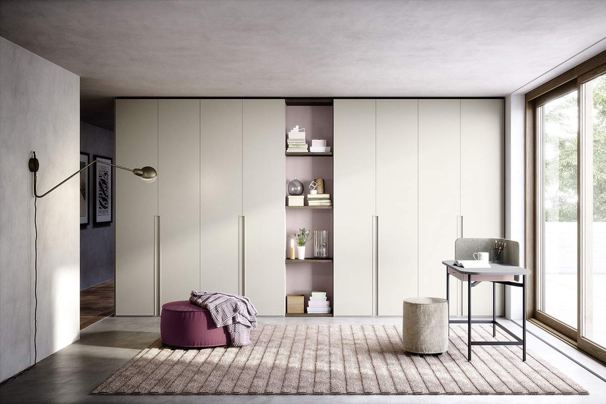 Armadio moderno battente Top Lops Progetto anta Unika 1