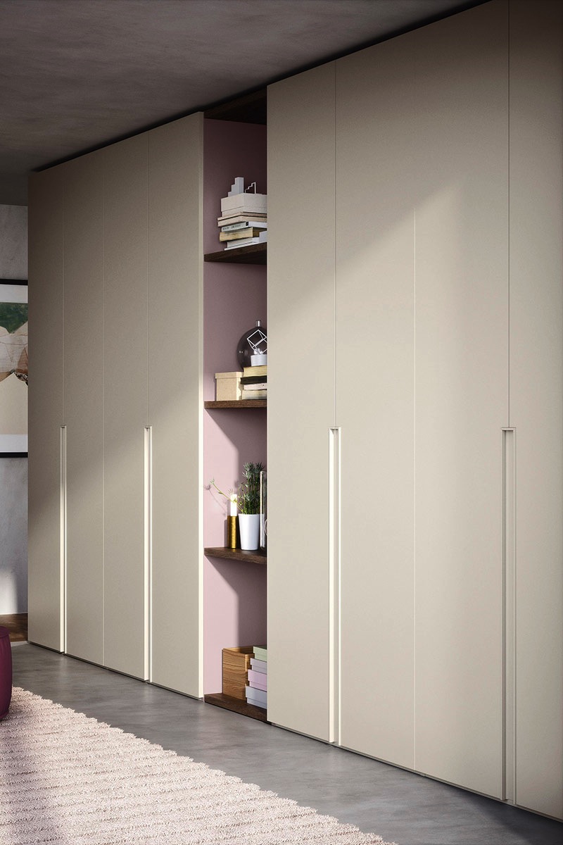 Armadio moderno battente Top Lops Progetto anta Unika 2