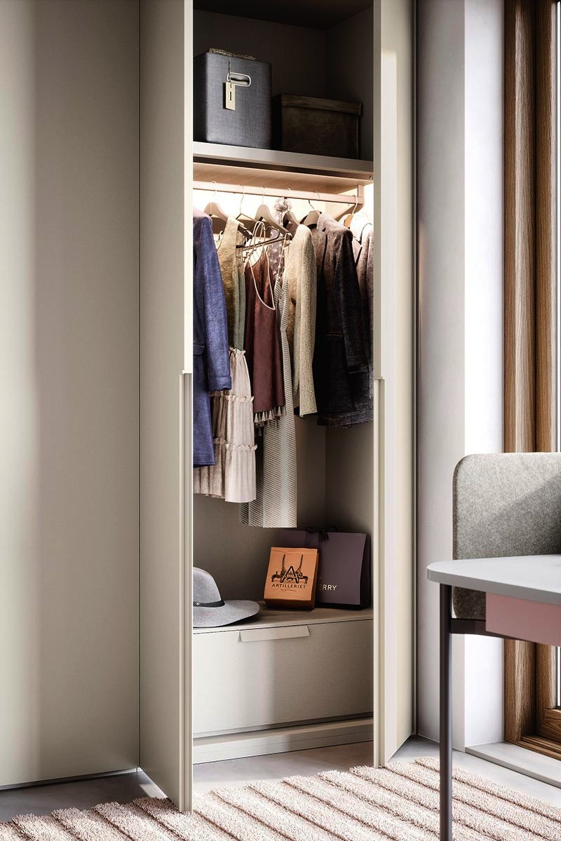 Armadio moderno battente Top Lops Progetto anta Unika 3