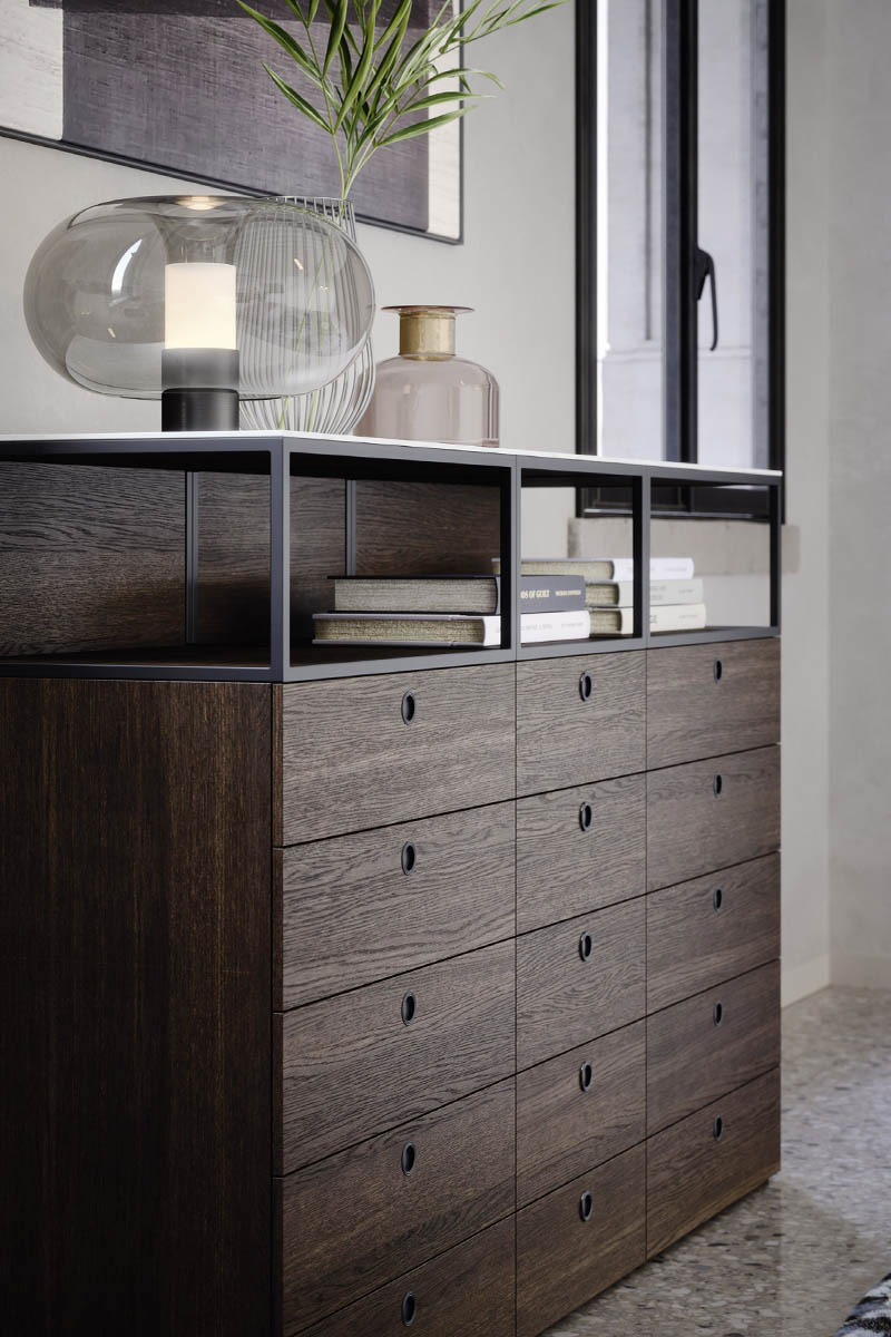 Como' comodini settimanali moderni Top Lops Square 9