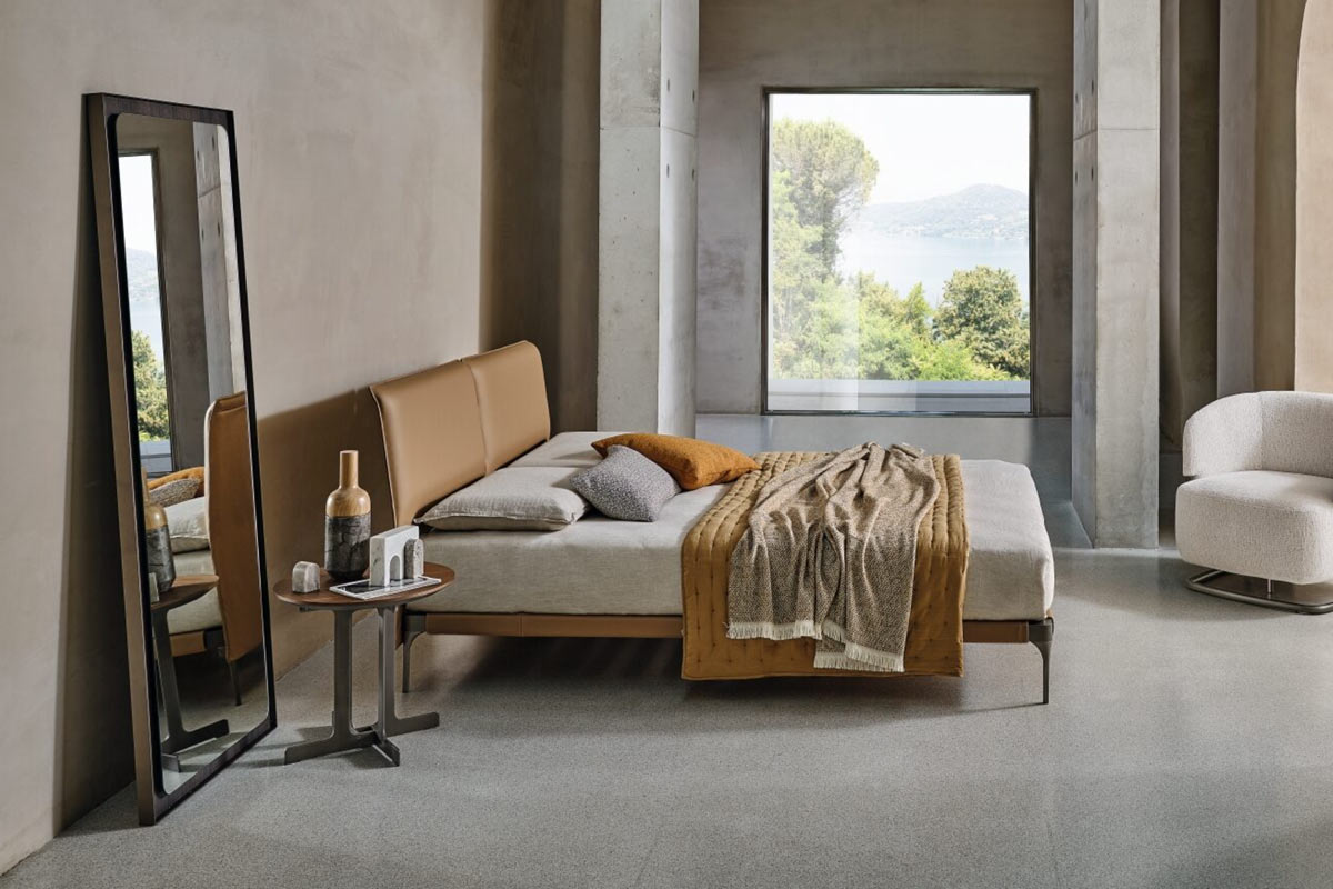 Letto matrimoniale moderno imbottito Ditre Ada