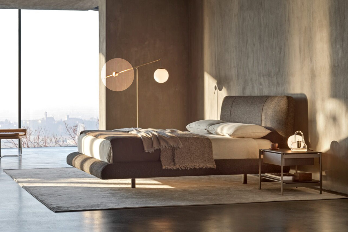 Letto matrimoniale moderno imbottito Ditre Avalon