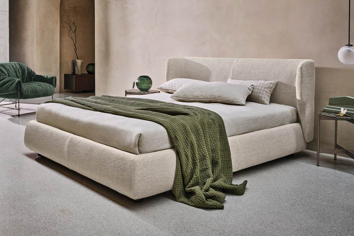 Letto matrimoniale moderno imbottito Ditre Claire