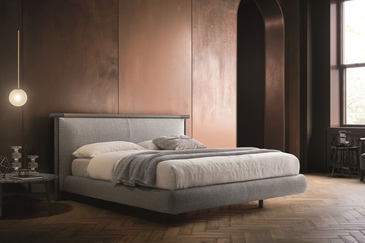Letto matrimoniale moderno imbottito Ditre Nathan