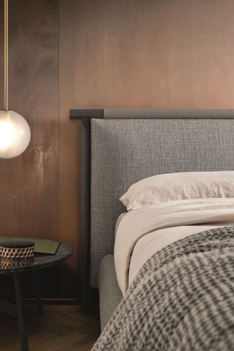 Letto matrimoniale moderno imbottito Ditre Nathan 2