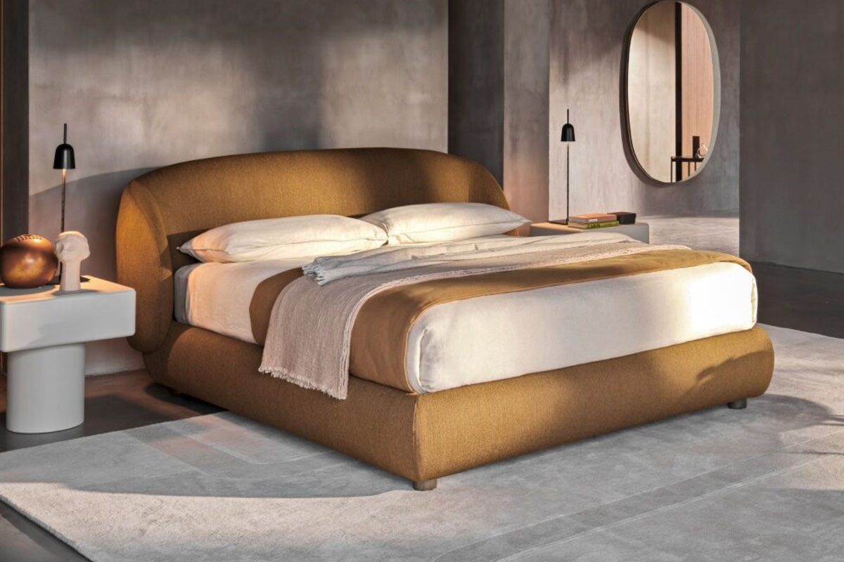 Letto matrimoniale moderno imbottito Ditre Pacific