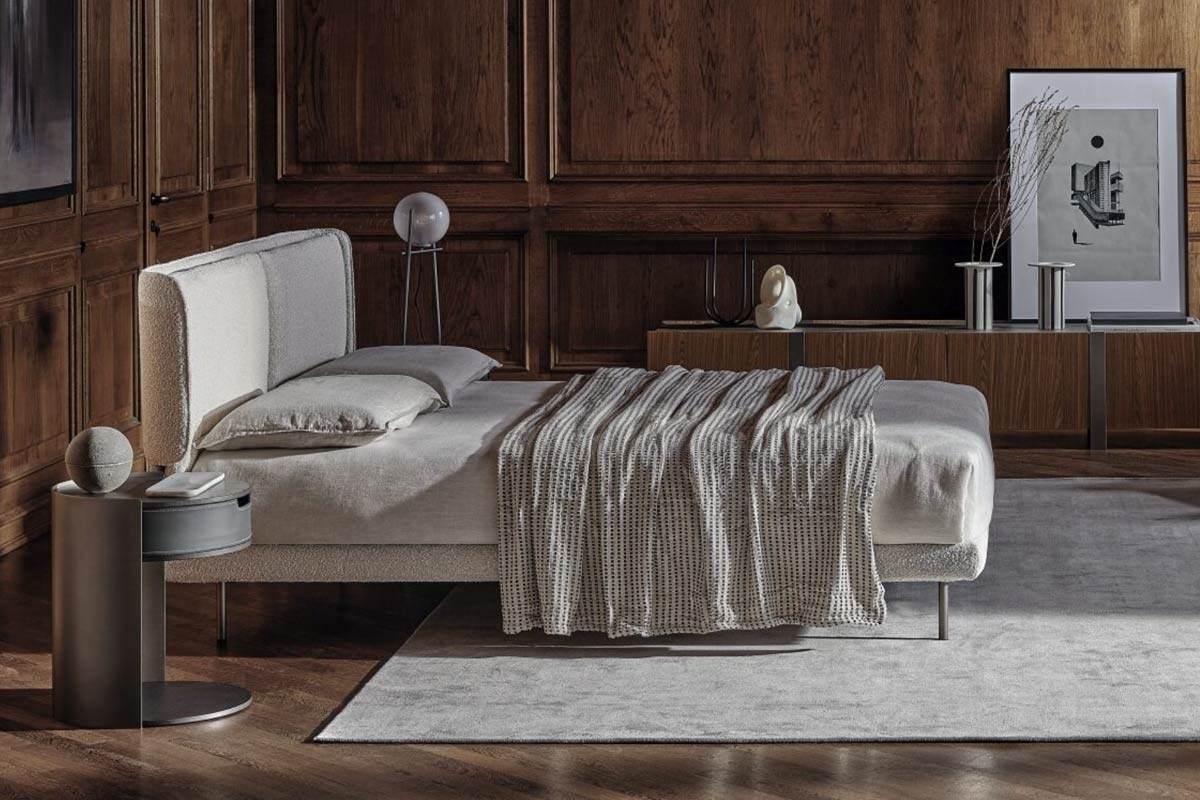 Letto matrimoniale moderno imbottito Ditre Skin