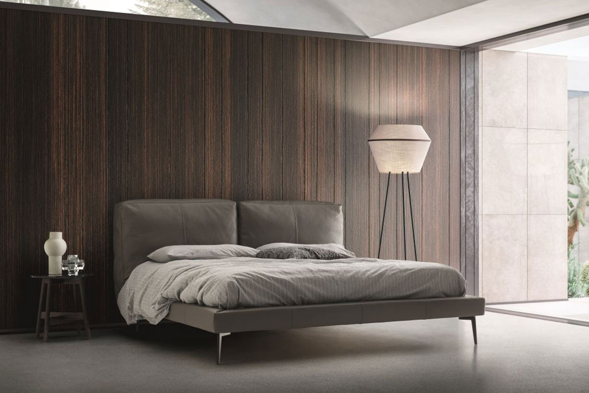 Letto matrimoniale moderno imbottito Ditre Sound