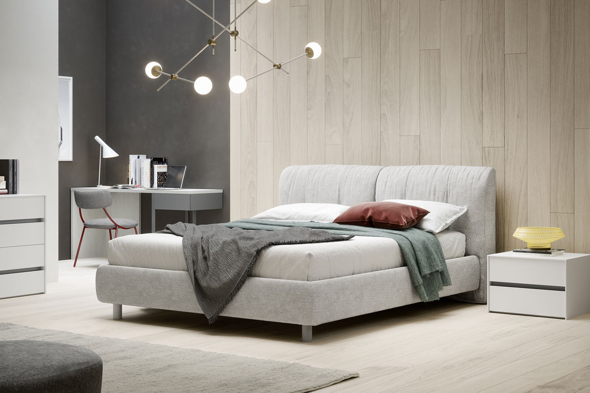 Letto matrimoniale moderno imbottito Top Lops Belleville 1
