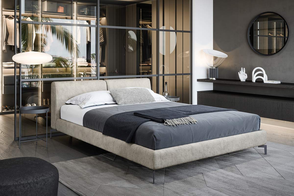 Letto matrimoniale moderno imbottito Top Lops Margot 1