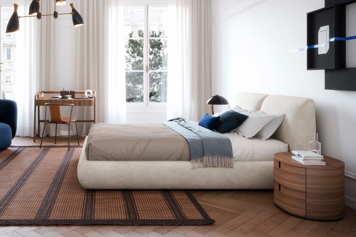 Letto matrimoniale moderno imbottito Top Lops Midnight 1