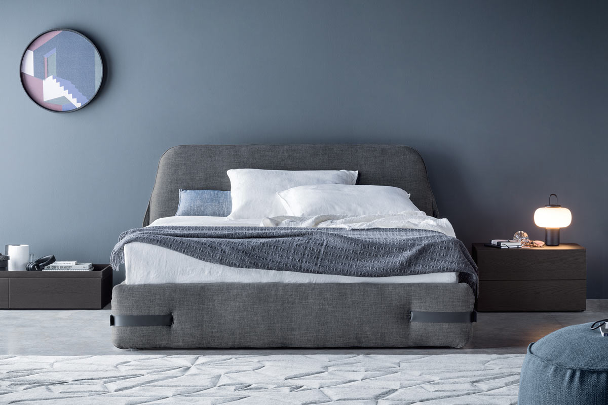 Letto matrimoniale moderno imbottito Top Lops Tape 1