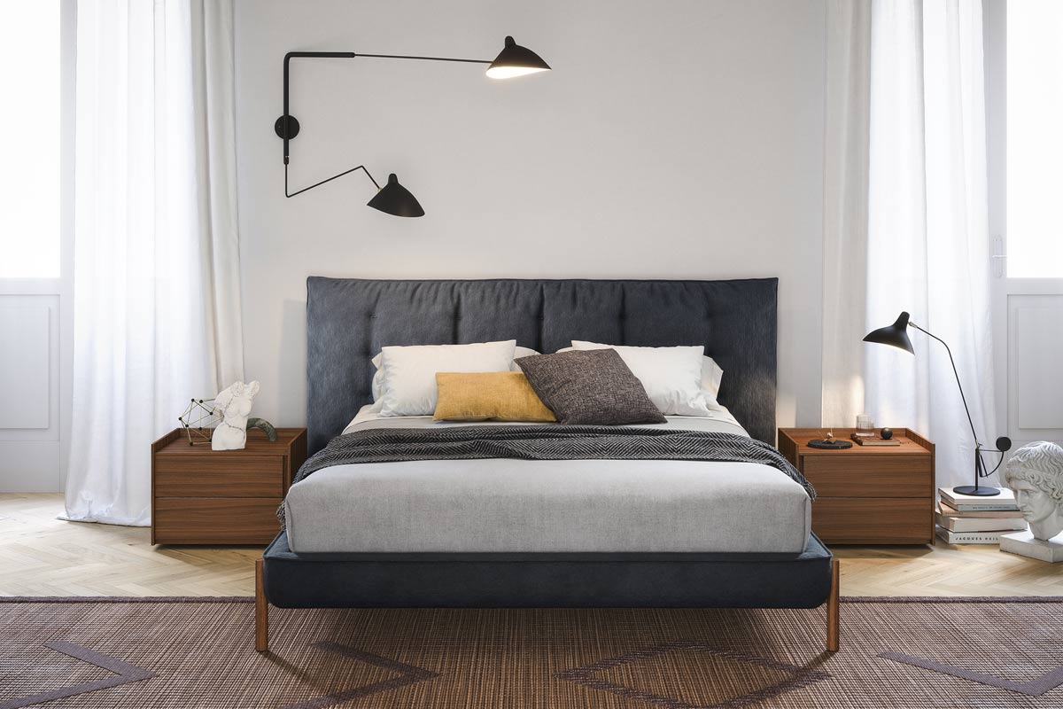 Letto matrimoniale moderno imbottito Top Lops Tufte 3