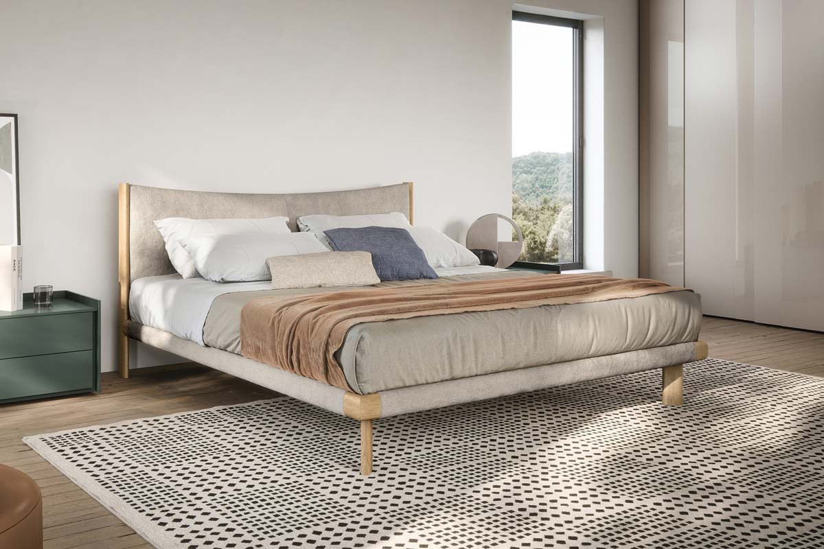 Letto matrimoniale moderno imbottito Top Lops Mizu 1