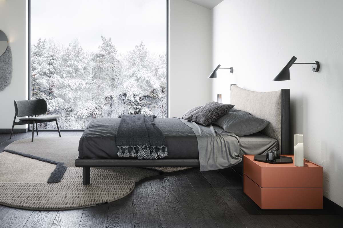 Letto matrimoniale moderno imbottito Top Lops Mizu 4