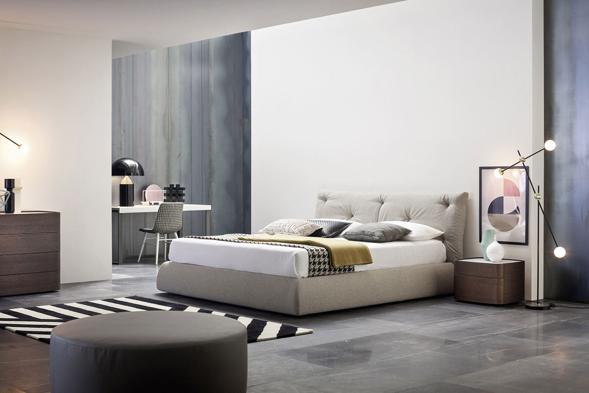 Letto matrimoniale moderno imbottito Top Lops Modo 3