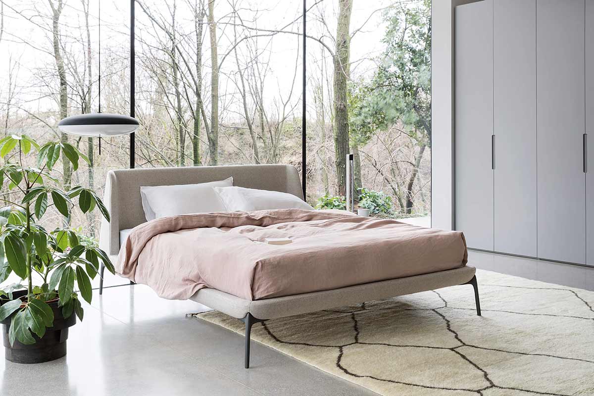 Letto matrimoniale moderno imbottito Top Lops Velvet 1