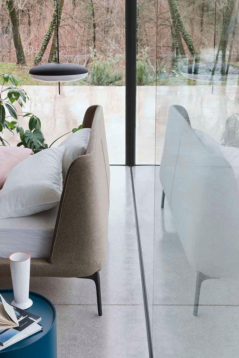 Letto matrimoniale moderno imbottito Top Lops Velvet 4