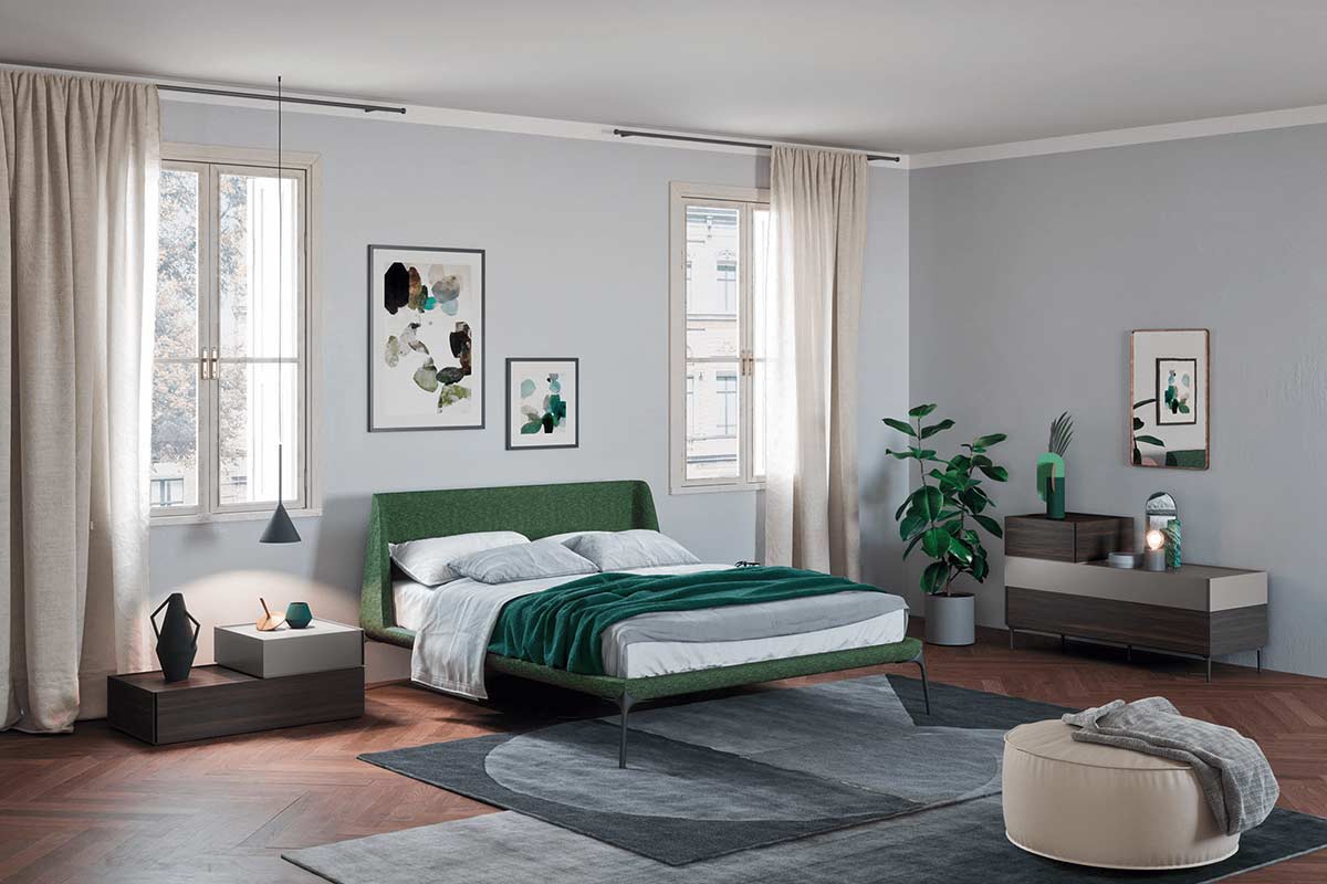 Letto matrimoniale moderno imbottito Top Lops Velvet 5