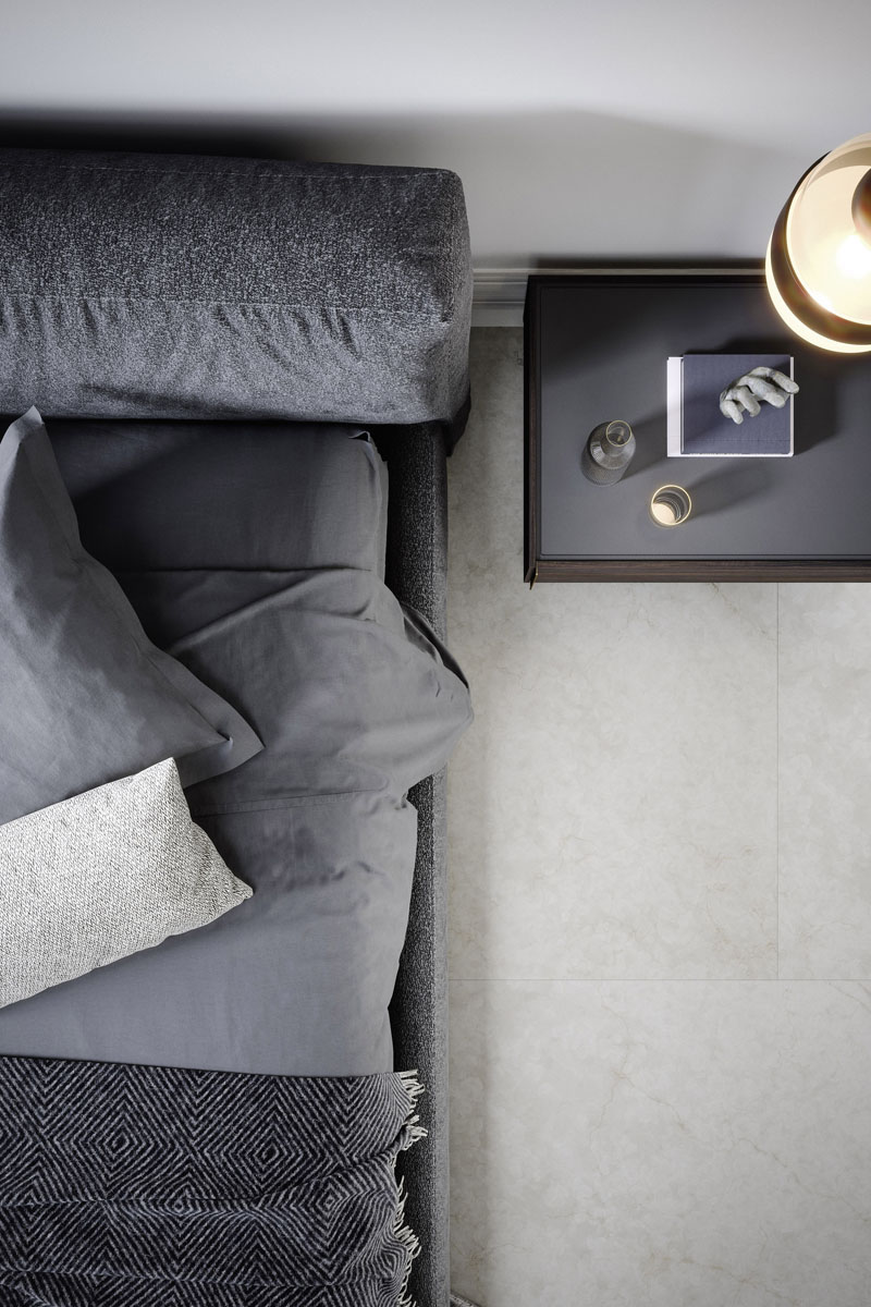 Letto matrimoniale moderno imbottito&nbsp;Top Lops&nbsp;Brick 4