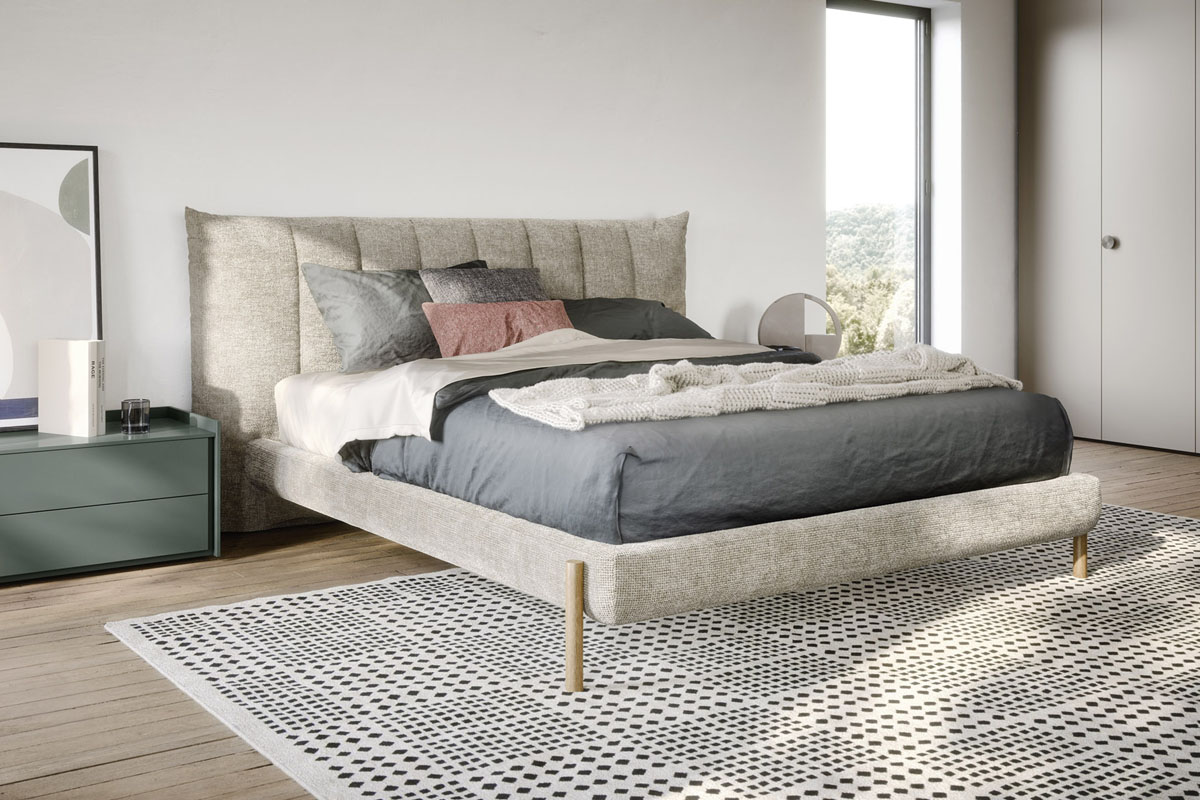 Letto matrimoniale moderno imbottito&nbsp;Top Lops&nbsp;Groove 1