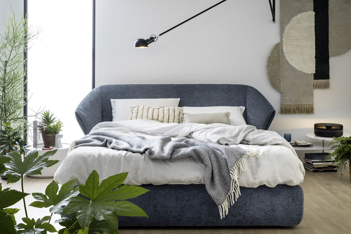 Letto matrimoniale moderno imbottito Top Lops Hide 1