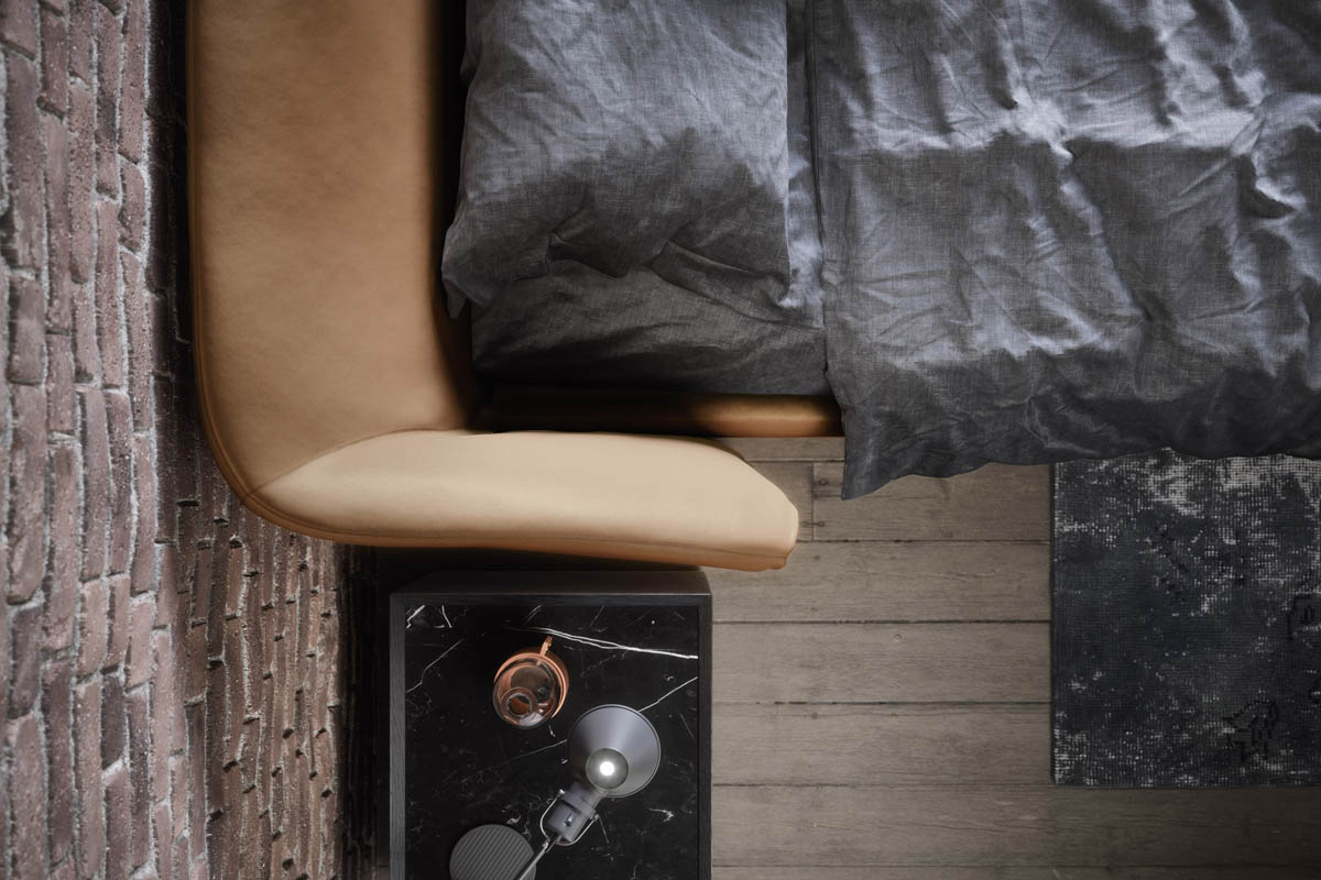 Letto matrimoniale moderno imbottito Top Lops Hide 12