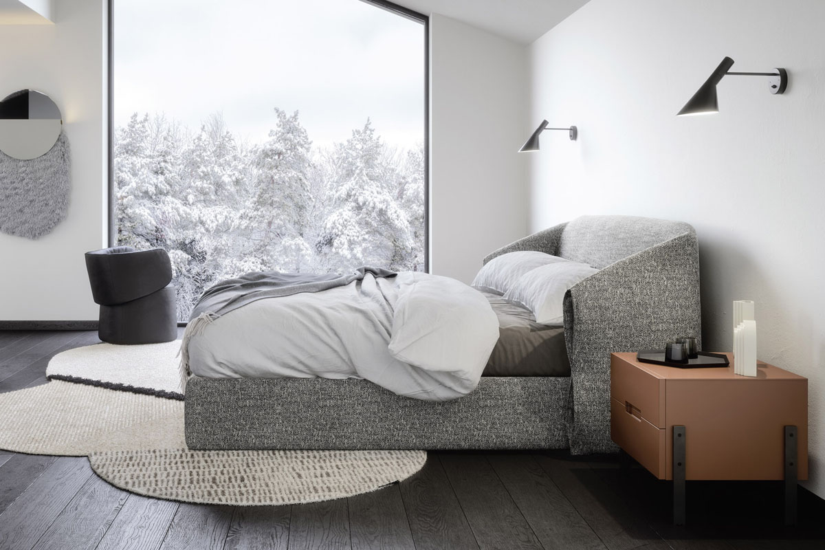 Letto matrimoniale moderno imbottito Top Lops Hide 7