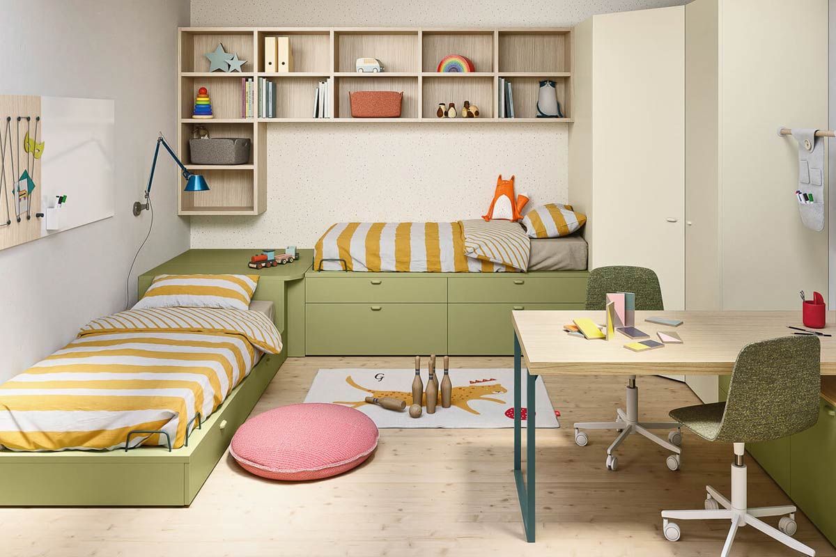 Cameretta moderna Top Lops Nidi Kids Progetto 04 1