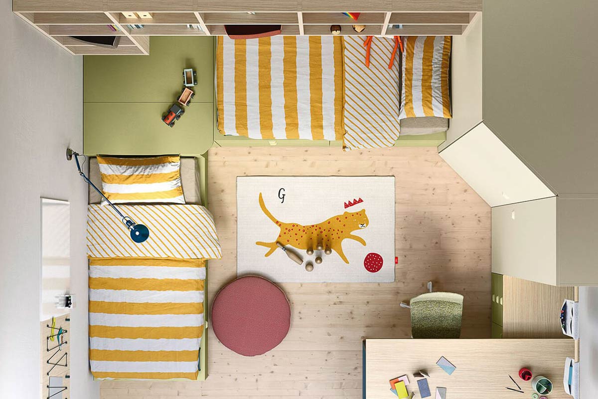 Cameretta moderna Top Lops Nidi Kids Progetto 04 2