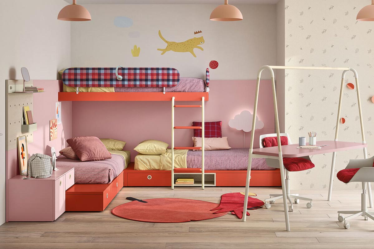 Cameretta moderna Top Lops Nidi Kids Progetto 10 1